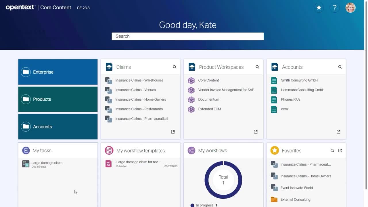 Software de gerenciamento de documentos da OpenText