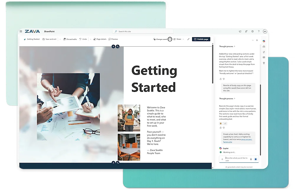 Microsoft SharePoint's Intranet, an example of a website being built for internal comms